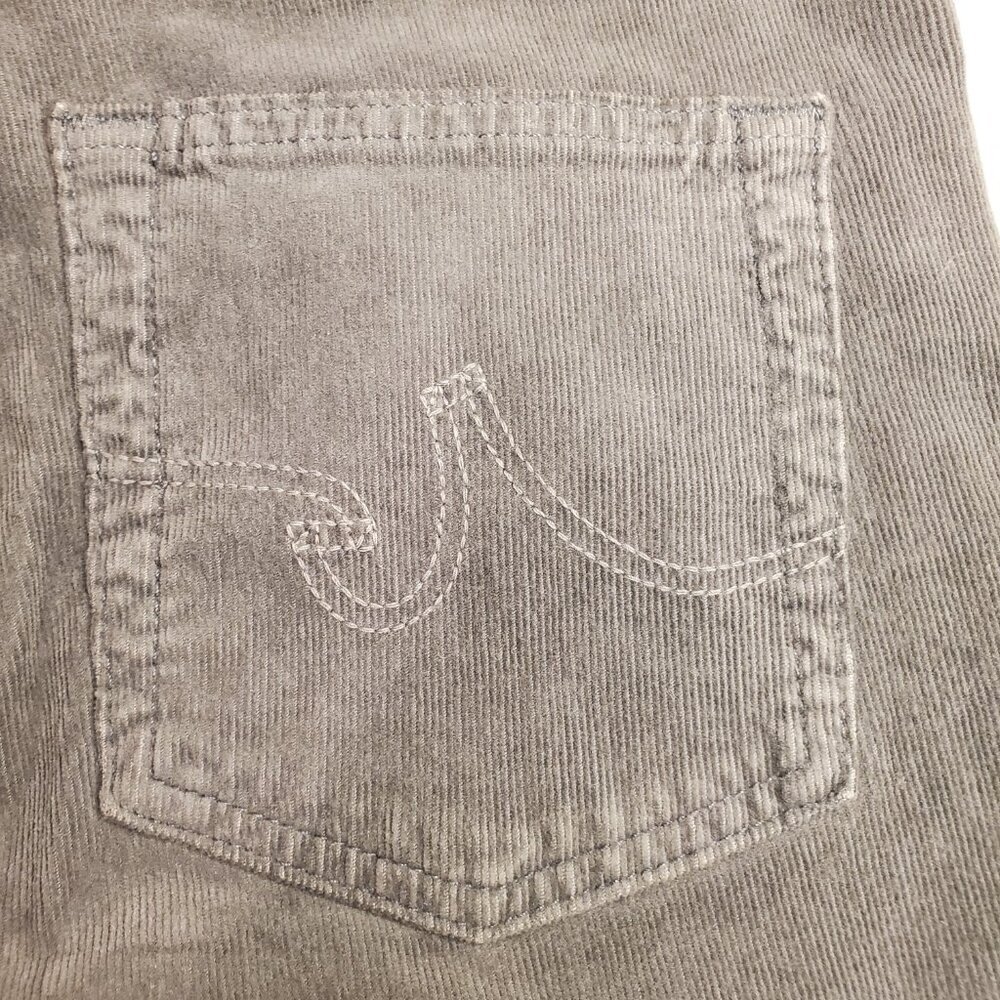 AG ADRIANO GOLDSCHMIED SZ 26R Farrah Skinny High-rise Medium Gray Corduroy Jeans - Picture 10 of 13